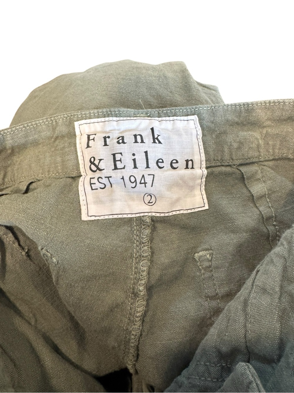Frank & Eileen Jameson Jogger Pants Linen Sage Green 2 - Picture 5 of 7